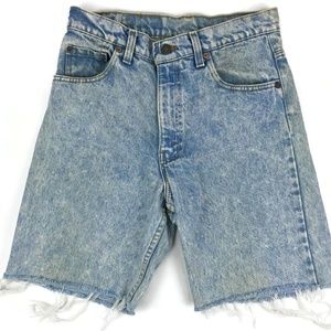 Vintage Levi's 550 Acid Wash Jean Shorts Size 29